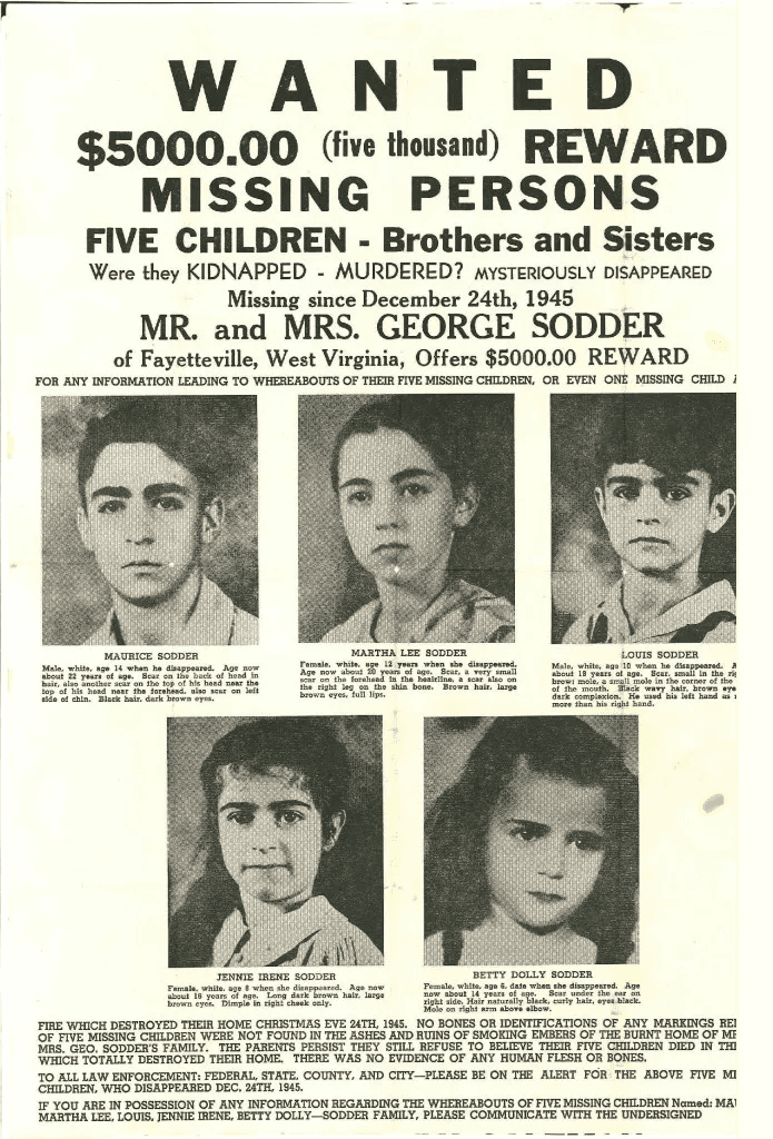 Sodder family missing children poster
